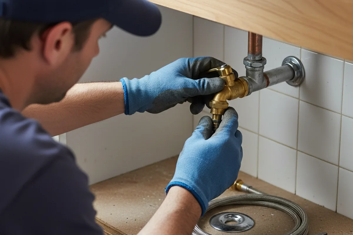 Shutoff valve and fitting work during Emergency Plumbing in Benton Ridge